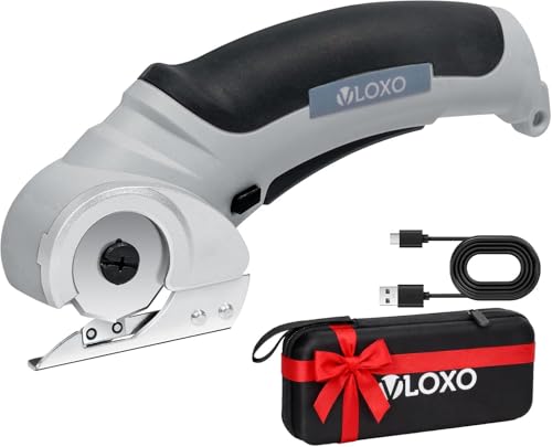 VLOXO電動カッター 電動ハサミ 充電式ハサミ 切断機 コードレス ダンボール 布 ステンレス 鋼ブレード レザー カーペット 1