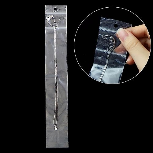 ジュエリー袋 アクセサリー袋 チャック付き【横40×縦255mm】20枚入り 小分け ダブルチャック 二重チャック パッキング ピアス イヤリング ネックレス 透明 クリア きらきらぷんぷん丸 AZB-001の特徴・詳細 画像