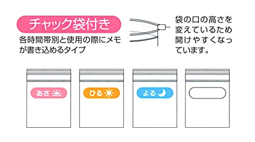 スケーター(Skater) お薬 ポケット 1週間 チャック袋120枚付 リーフ スリムタイプ JDP2の特徴・詳細 画像