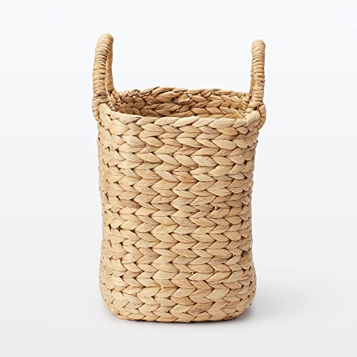無印良品 持ち手付オーバルバスケット 大 幅37×奥行18.5×高さ26cm ウォーターヒヤシンス 12057796 カゴ かごの特徴・詳細 画像