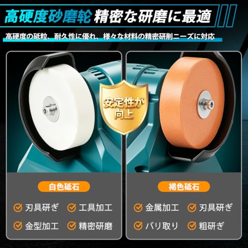 LEZZYRUCK 卓上グラインダー ミニベンチグラインダー 両頭グラインダ 充電式 マキタ18vバッテリ対応 砥石径70mmの特徴・詳細 画像